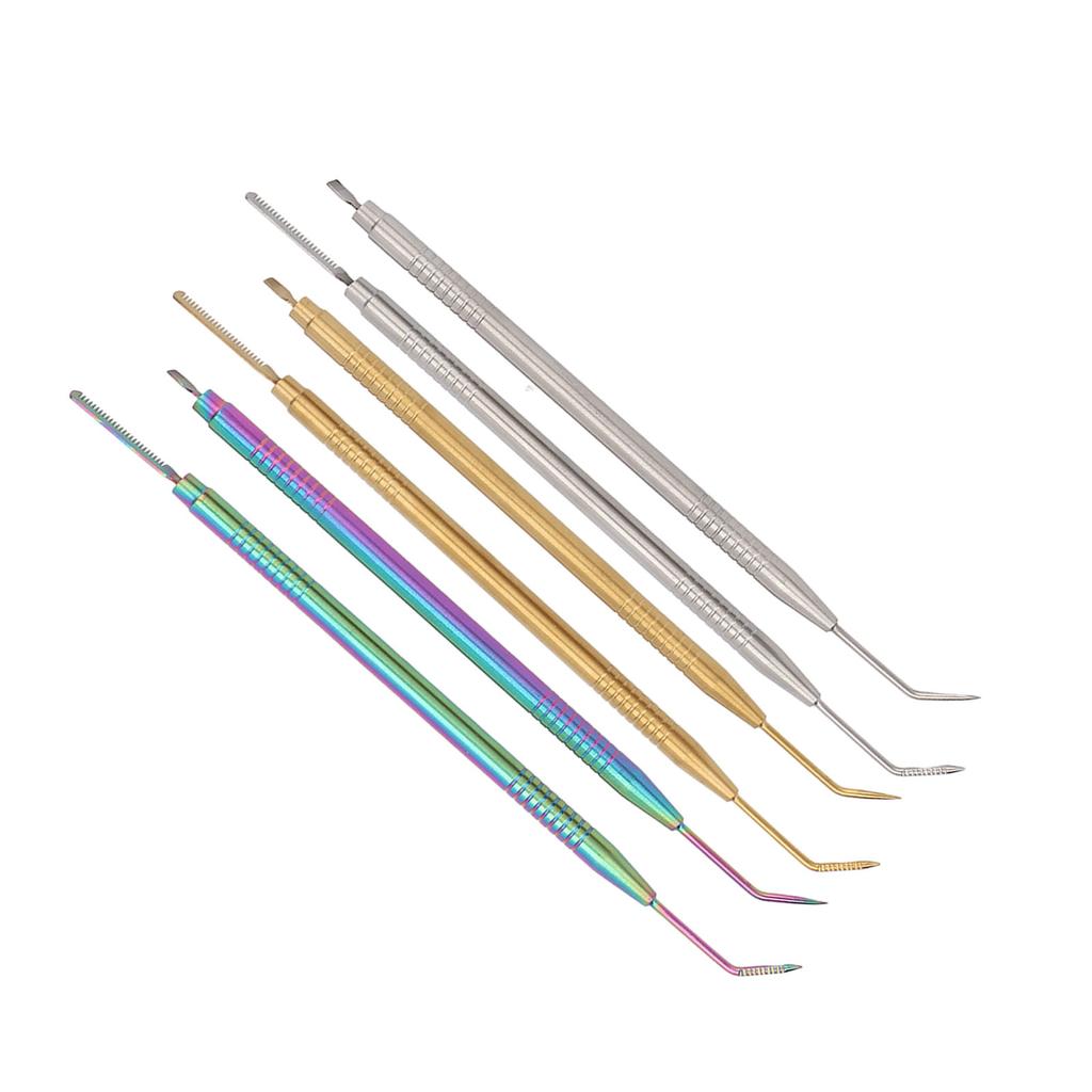 2pcs Eyelash Lift Separator Tools Double Headed Stainless Steel Lash Separation Rod with Comb