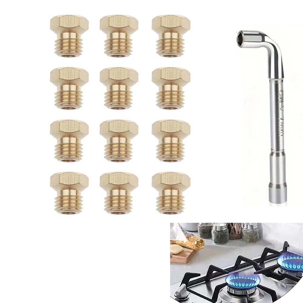 Natural Gas Conversion Gas Stove Nozzle Kit Brass Orifice Kit