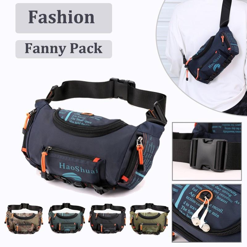 Buy Mens Outdoor Sports Belt Bag Waterproof Oxford Fanny Pack Large