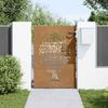 VidaXL Garden Gate, Patio Gate, Security Barrier, Outdoor Terrace Door, 85x150 Cm Corten Steel 153211