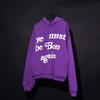 Trendy Multicolor Foam Letter Print Hoodie - Kanye Style