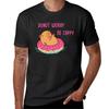 Capybara Floating In a Donut Floater Donut Worry Be Cappy Tshirt Summer Clothes Mens T Shirt