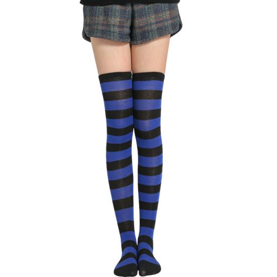 Girl's Sexy Striped Thigh High Long Socks Over The Knee Elastic Stockings