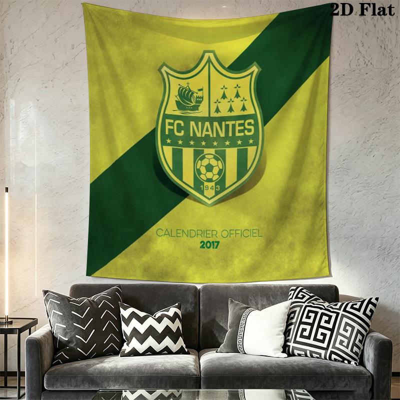 FC Nantes Wall Tapestry Aesthetic Wall Hanging Printed Fabric Blanket Decorative Tapestries for Bedroom Living Room Home Decor