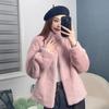 Imitation Velvet Fur Jacket Light Stand-up Collar Short Coat Women's Winter Fluff Jacket Padded with Cotton