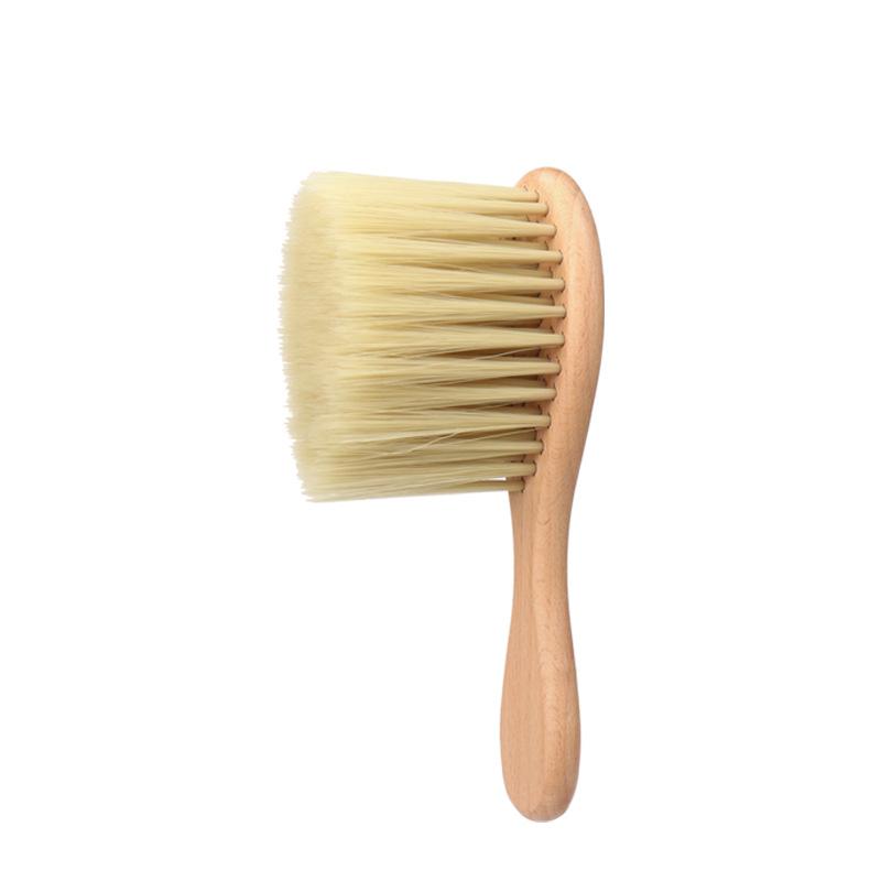 Dřevěný kartáč Hřeben Krk Face Duster Barber Hair Zametání Stříhání Stylingové nástroje
