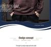 Herren Herbst Wildleder Plüsch Gestreifter Hoodie - Schwergewicht, Sportlich, Lässig Rundhals Pullover