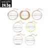 New fashionable and simple gold love beads thickness chain combination 7-piece set bracelet bracelet jewelry