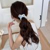 Soft and Comfortable Sea Salt Blue Lace Edge Mask, Small Ice Thread Hair Band, Fashionable and Simple Pearl Hair Accessory
