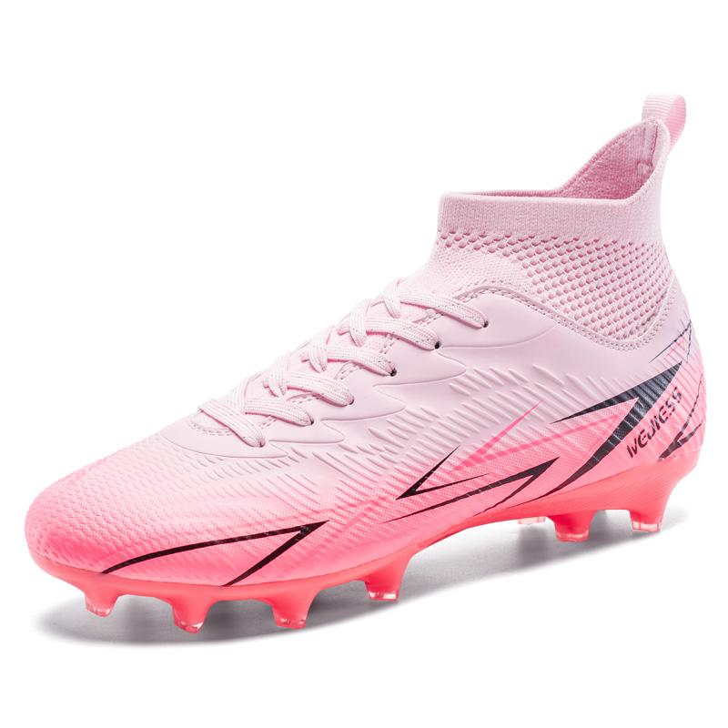 

High-Top Football Boots Professional Soccer Field Cleats Outdoor Breathable Athletic Spikes Youth Boys Football Shoes Unisex New 45