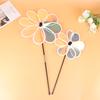 1Pc Sunflower Windmill Pinwheel Colourful Sequins Foldable Windmill Carry Camping Picnic Home Garden Decoration