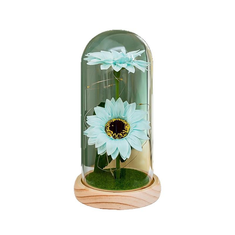 Simulation Sunflower New Sunflower Night Light Ornament Glass Cover Creative Mother's Day Valentine's Day Gift