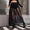 Women's Gothic Lace See-Through Long Skirt – European & American Summer Style