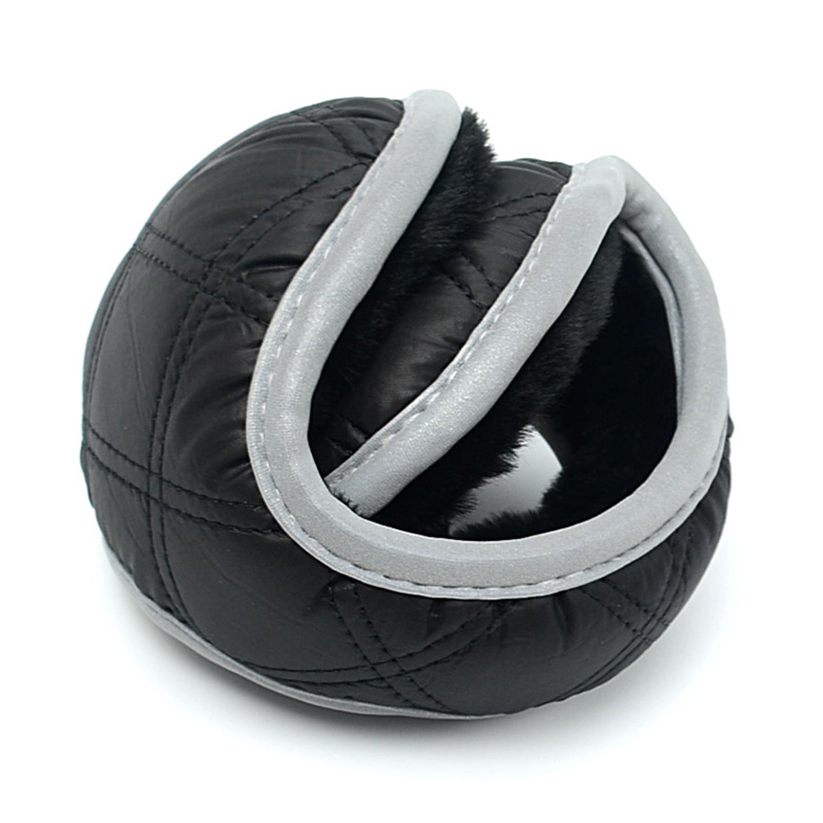 

Reflective Ear Muffs for Women Men Unisex Ear Protectors Windproof Plush Earmuff for Kids Winter Cold Proof Ear Warmers чорний