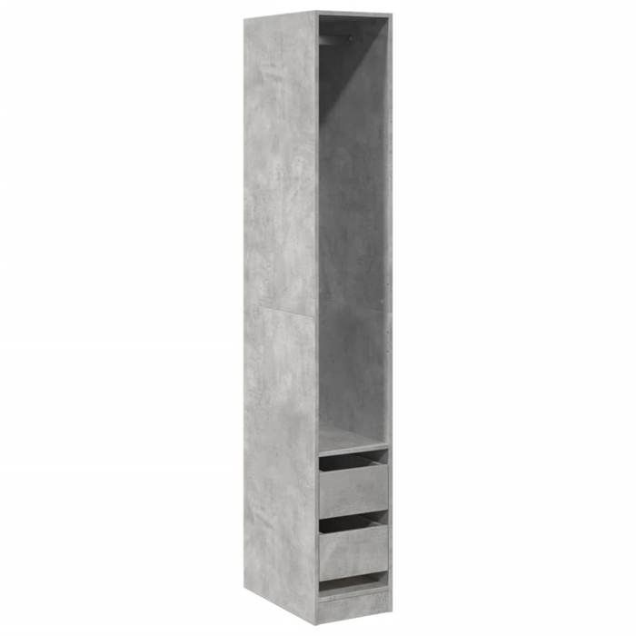VidaXL Garde-robe gris béton 30x50x200 cm bois d'ingénierie 3307741