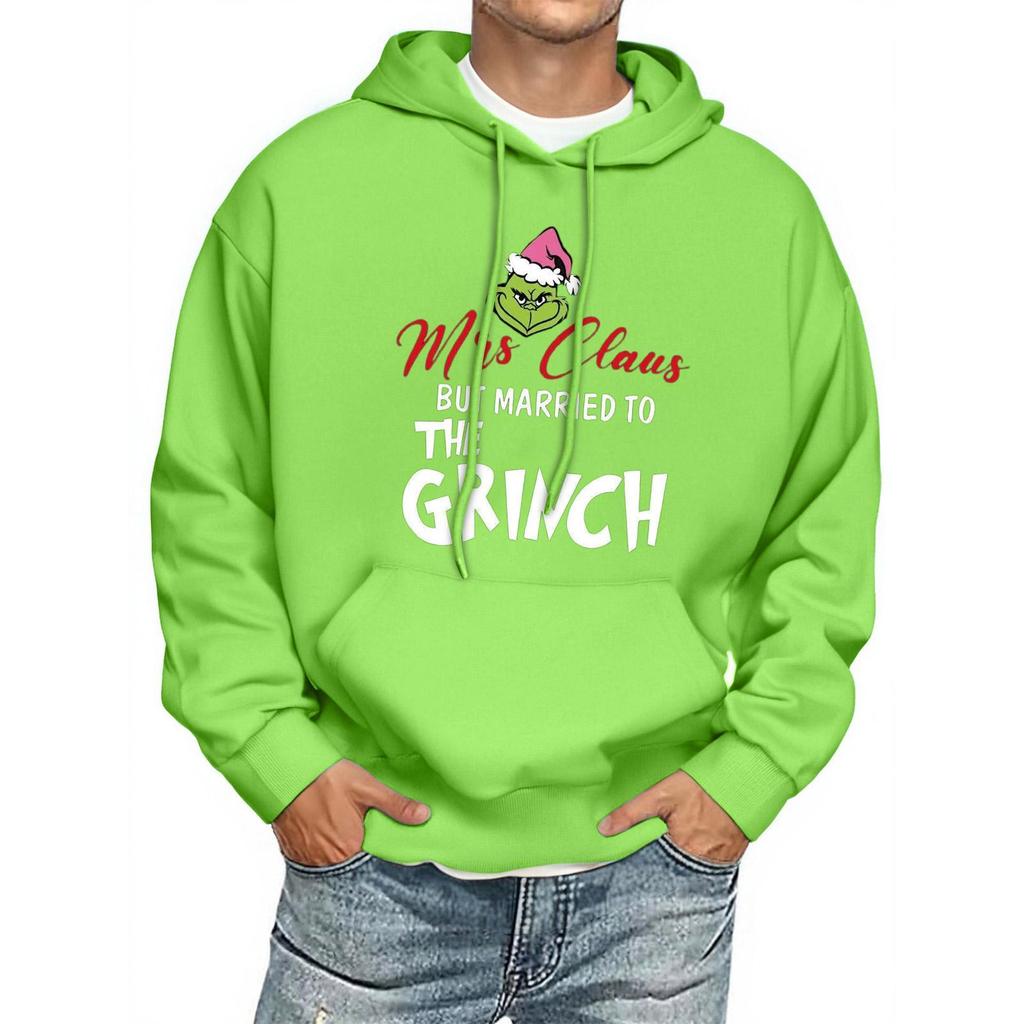 Men's Print Hooded Sweatshirt Long-Sleeve Casual Pullover Hoodie Hooded Sweatshirt