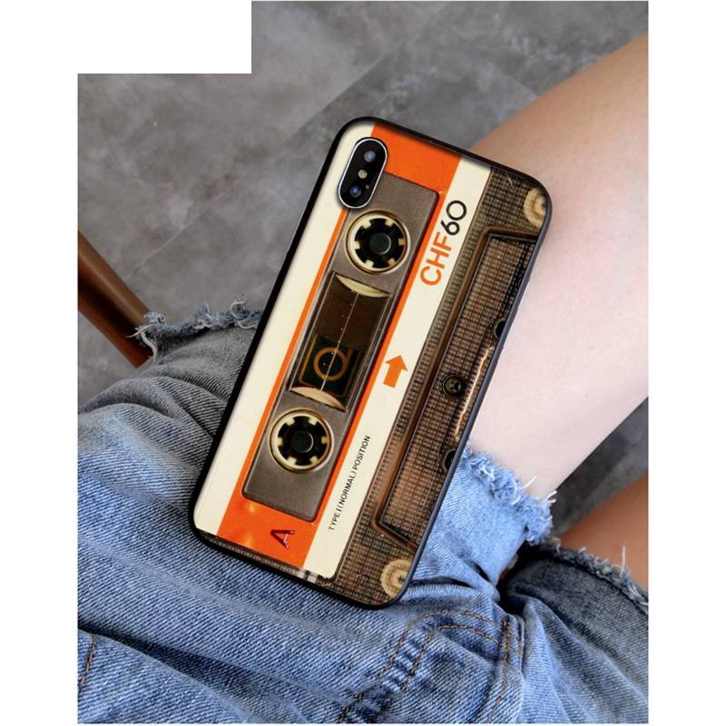 Mixtape Vintage Magnetic Tape Cassette Audio Tape Phone Case for Iphone 11 12 13 Pro Max X XS MAX 6 6s 7 8 Plus 5 5S 5SE XR SE2020