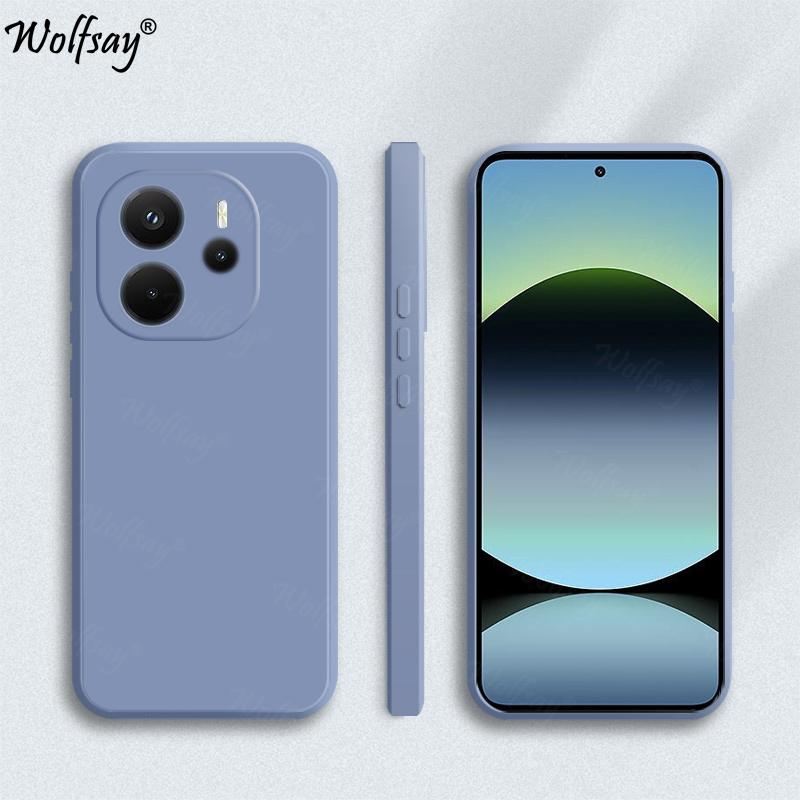 Candy Case For Xiaomi Redmi Note 14 4G Case Soft Original Liquid Silicone Back Case Redmi Note 14 4G Cover For Redmi Note 14 4G