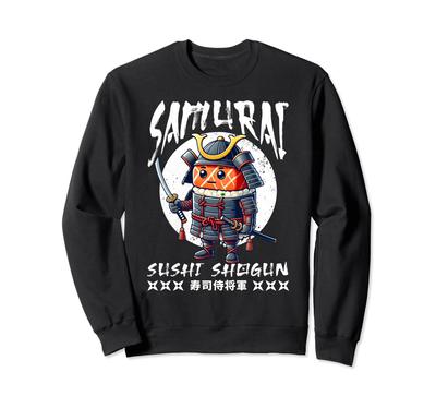 Moletom Gráfico de Comida Sushi Samurai Japonês para e Crianças Homens, Meninos, Mulheres,