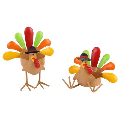 Turkey Tea Light Candle Holder Thanksgiving Centerpieces Fall Decorations Home