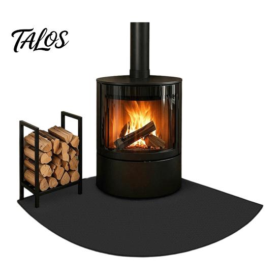 Almofada de Carvão Retardante de Chama, Tapete à Prova de Fogo para Lareira, Tapete Resistente de Três Camadas para Fogão de Lareira a Lenha, Tapete de Piso Térmico para Interior, Escudo Resistente