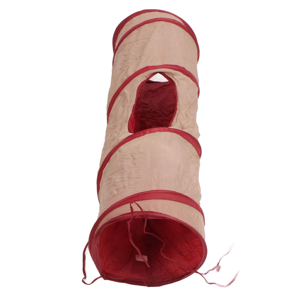 Collapsible Cat Tunnel Toy 2 Way Interactive Crinkle Activity Tunnel Cat Toy Cat Hideaway Tube for