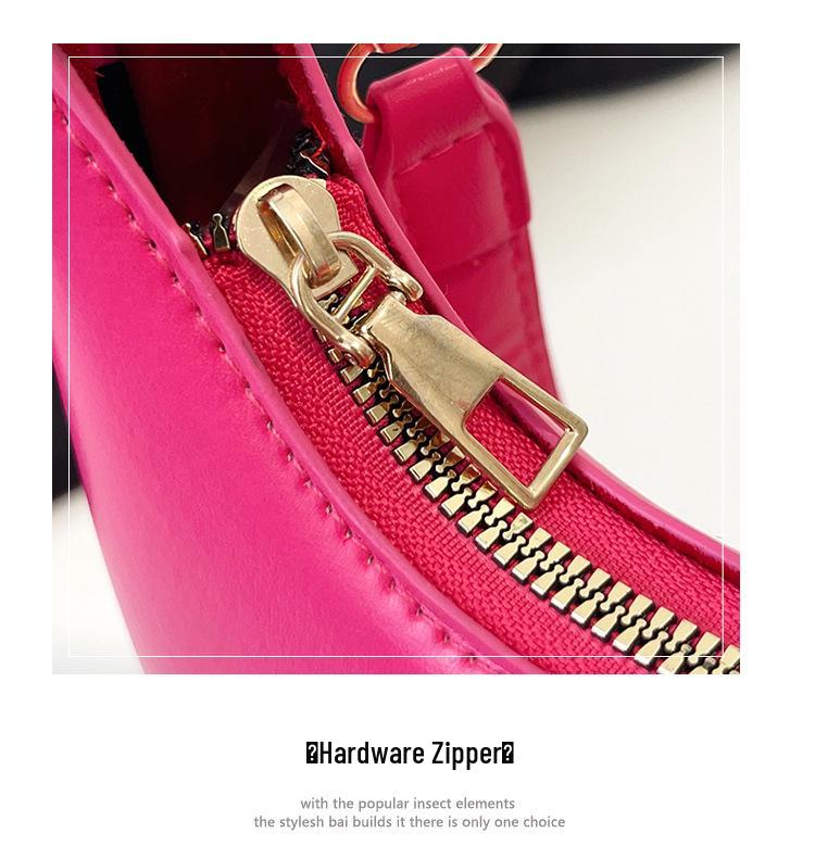 Koreanische Retro Halbmond-Schultertasche 2025: Stilvolle, strukturierte Freizeithandtasche