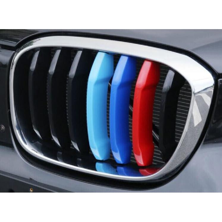 Fit For BMW X3 X4 2018-2021 Three M-Color Front Centre Grille Decor Cover Trim