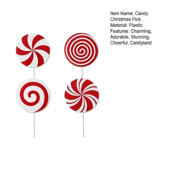 Große Weihnachtszweigspitzen Pfefferminz-Lutscher/Lebkuchenmann Weihnachtsornamente Kunststoff Baumspitze für Weihnachtsbaum Weihnachtsfeier Vasendeko