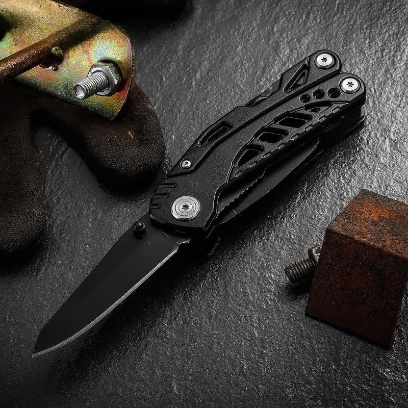 New Stainless Steel Multi-Purpose Folding Knife Pliers for Outdoor - Portable for Hiking & Camping