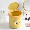 Cartoon Small Desktop Trash Can with Sealable Lid Odor Proof Waste Bin for Kids Room and Office Lovely Home Decoration