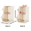 Plastic Teas Bag Storage Box 2 Layer Large Capacity Stationery Storage Box Transparent with Drawers Cosmetics Storage Container