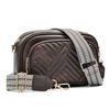 Ielgy Embroidered Grid Messenger Bag Retro Popular Color-Blocking Webbing Shoulder Small Square Bag