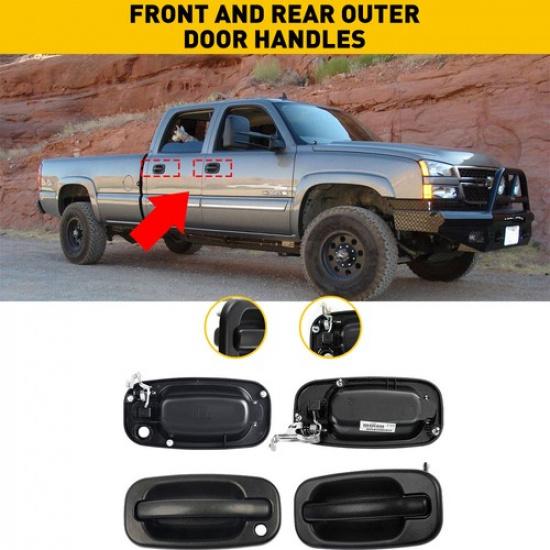 Rear Right Side Door Handle For 1999-07 Chevrolet Silverado 1500 2500 GMC Sierra