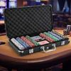 Premium Poker Chip Box 300 Capacity Rectangle Aluminium Alloys Card Box Scratch Resistant for Poker Player