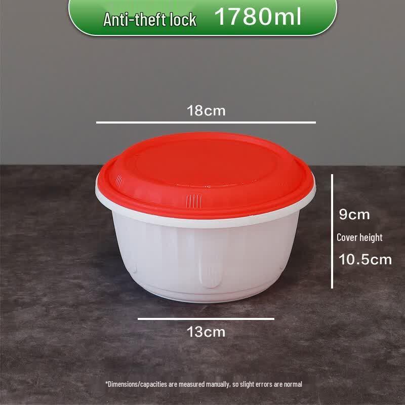 Qiwei Round Disposable Takeaway Food Container with Latch