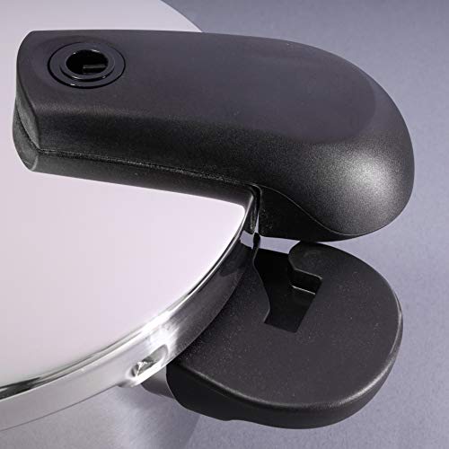 PEARL METAL One-Handed Pressure Cooker, 2.5L, Induction Compatible, Stainless Steel, Pressure Switching, Recipe Included, Economy Cook, H-5434