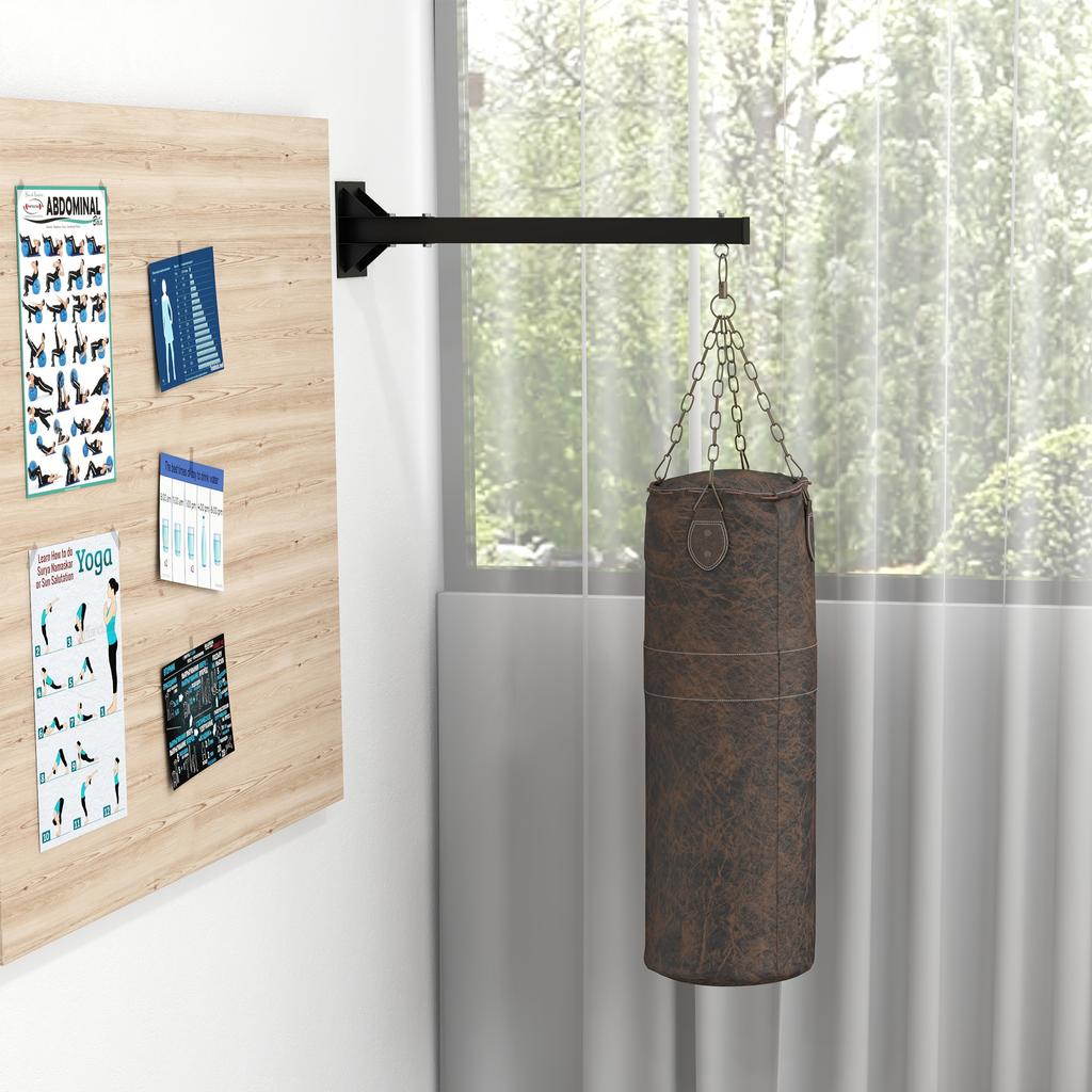 Box Sack Holder Wall Mount 9 Angles Steel Up To 100 Kg Black