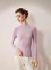 2025 Autumn Women's Slim Fit Korean Style Pleated Half-High Neck Wool Sweater