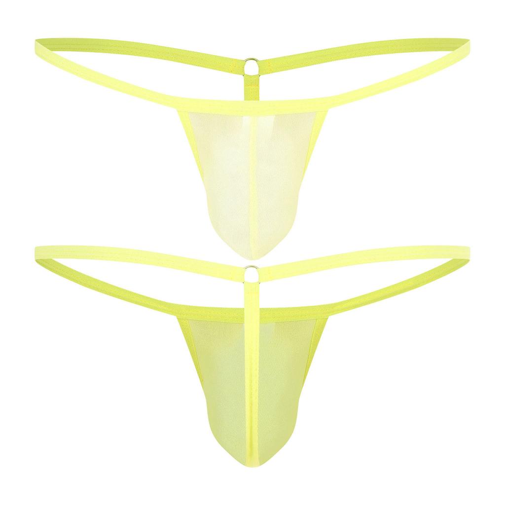 Pánské G-string Průhledné Mesh Bulge Pouch T-back Low Rise Tanga Sissy Spodní prádlo