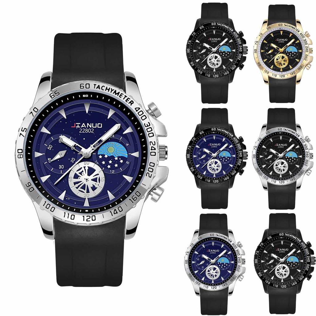 Men's  Luminous Running Alarm Clock Watch