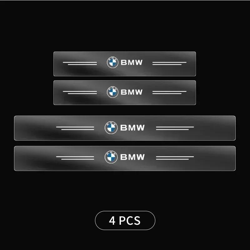 

X5 B4 2025 E60 E93 Hot New For BMW 4pcs Car Threshold Sticker Scratch Resistant Transparent Film Protector For BMW E90 320 318i