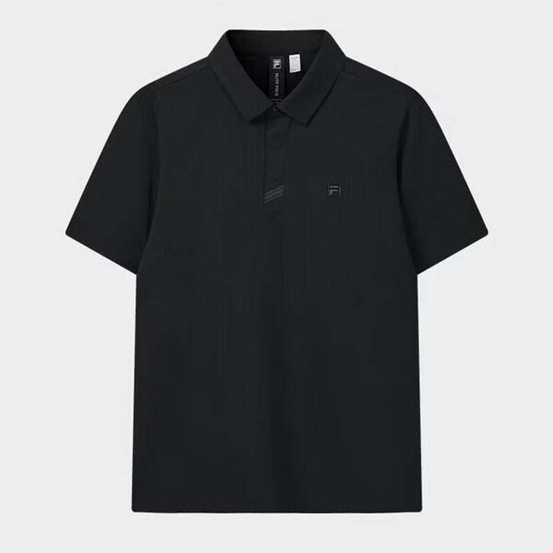 FILA Men s Knitted Moisture-Wicking Short Sleeve Polo Shirt M
