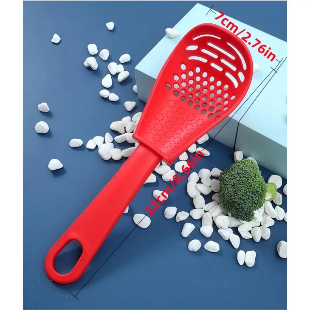 Multi-functional kitchen cooking spoon - suitable for egg yolk separator, grinder, macher, filter, skimmer, spoon - heat-resista