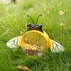 Bird Feeders For Outdoors Bee Shape Solar Large Capacity Iron Small Animals Feeder Hangable Funny Feeding Supplies With Chain
