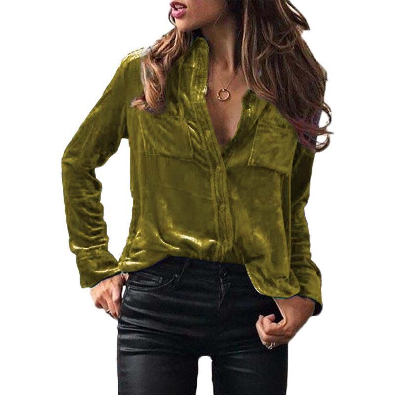 Women's Fashion Shirt Top Spring and Autumn Temperament Long Sleeve Autumn Shirt Women