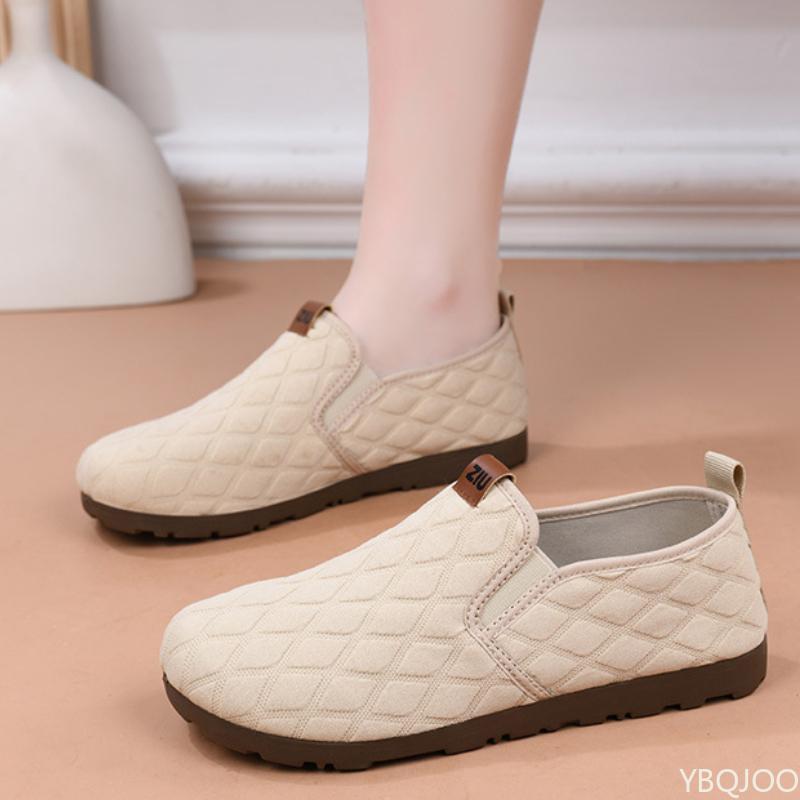 Spring New Solid Color Women's Shoes with Breathable Soft Sole Anti Slip Suitable for Middle-aged Elderly People To Walk Relax