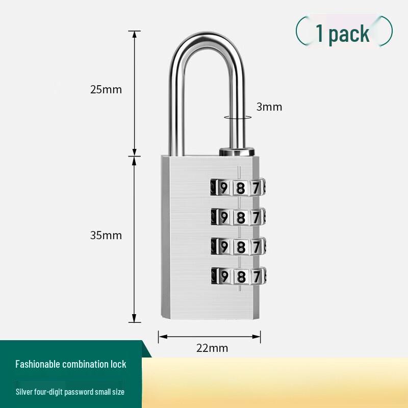 Miling Aluminum Alloy Anti-Theft Combination Padlock