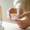 Ceașcă de ceai ceramică Arita-yaki pictată manual cu flori complete Set de ceai Kung Fu ceașcă mică de ceai de uz casnic porțelan alb cupă individuală
