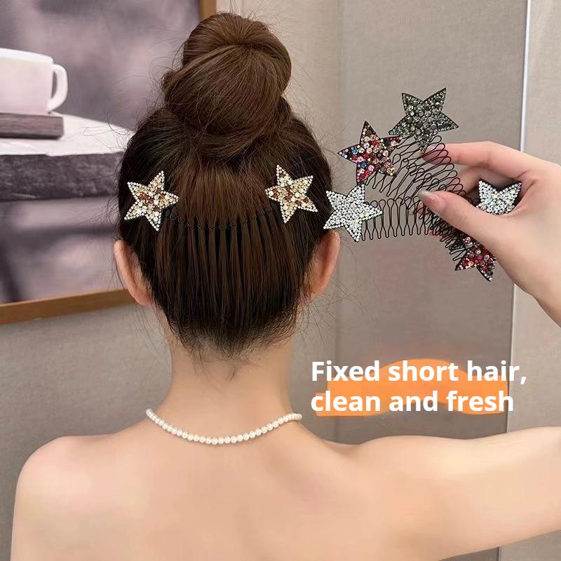 Star Hair Tidying Invisible Hair Comb for Girls and Children To Fix Hair Clip Headdress All-match Hair Accessories